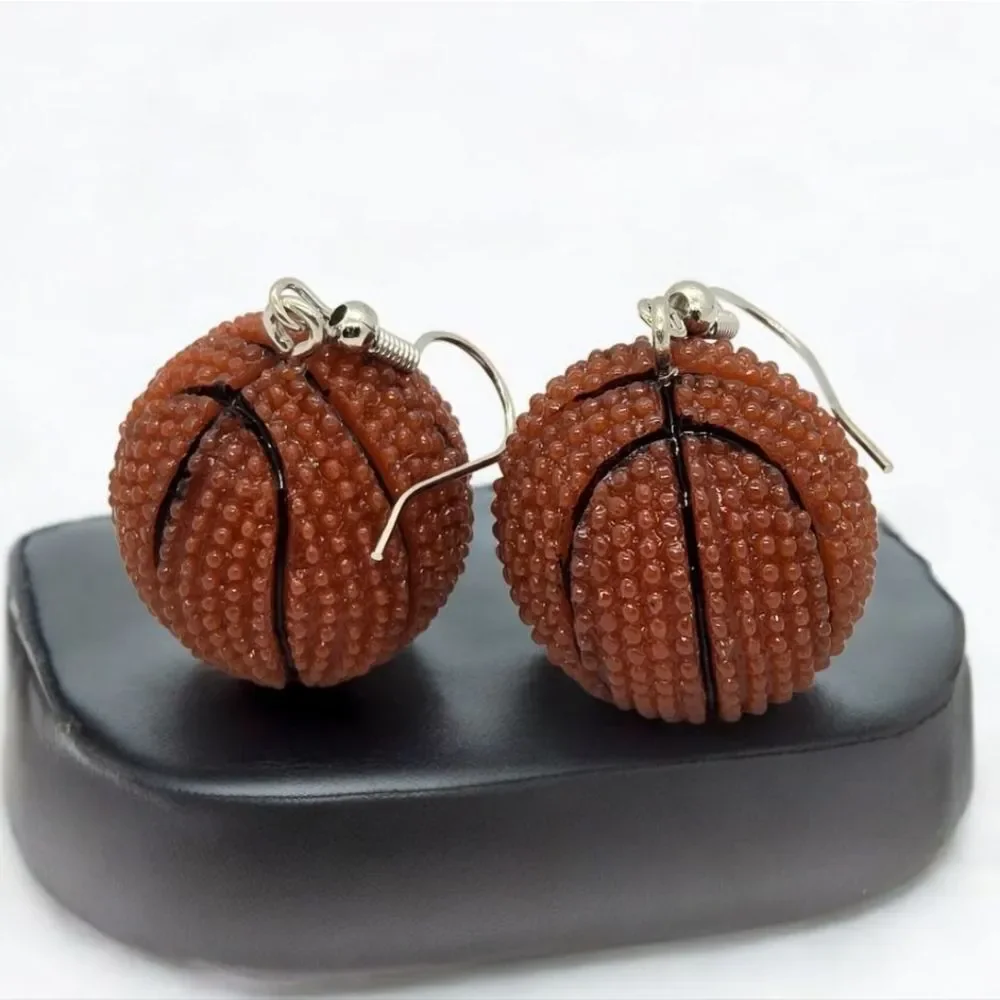 Basketball Earrings Ball Sports Mom Sister Team Jewelry NBA Fan Women's Jewelry